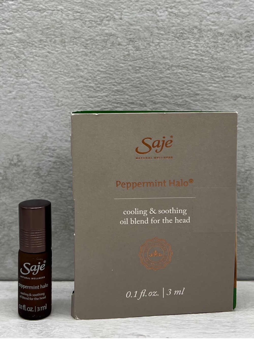 💫 $3 Saje Peppermint Halo Essential Oil Blend Rollerball Deluxe Sample
